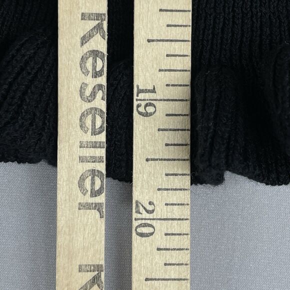 Industry Republic Clothing Ruffle Knit Mock Neck Sweater Women's Med Sheer Black - Picture 16 of 16